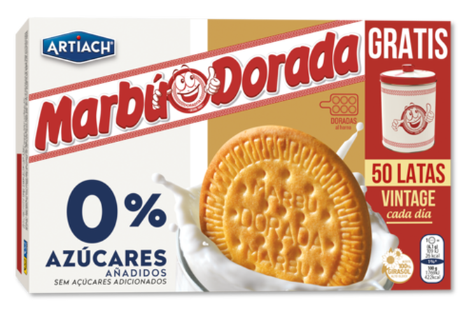 Galleta sin azúcar añadido Marbú 400g dorada al horno
