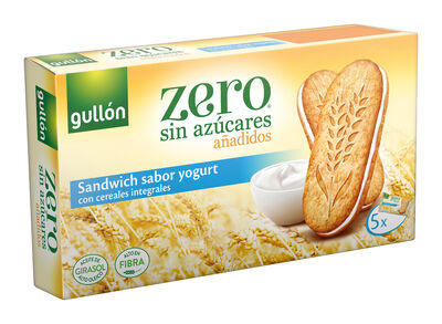 Galletas s&aacute;ndwich de sabor yogurt con cereales integrales Sin Az&uacute;cares a&ntilde;adidos Gull&oacute;n Zero 220g