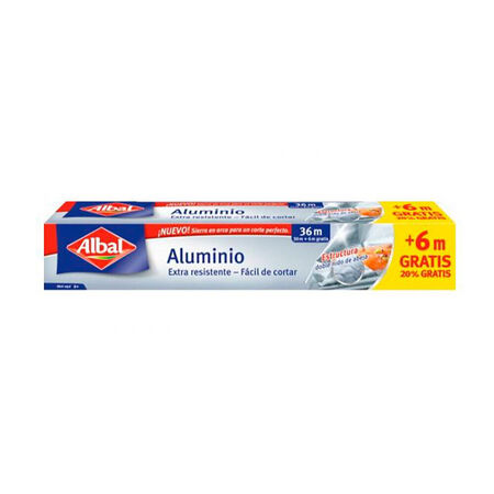 Papel aluminio Albal 30m + 6 m
