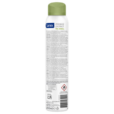 Desodorante spray Sanex Mineral Protect piel normal 48h con piedra de alumbre 200ml