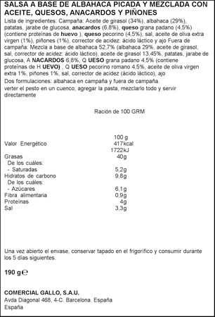 Salsa Gallo 190g pesto