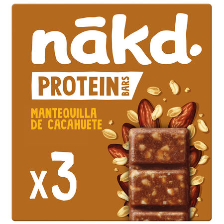 Barritas de proteínas sabor crema de cacahuete Nakd 135g