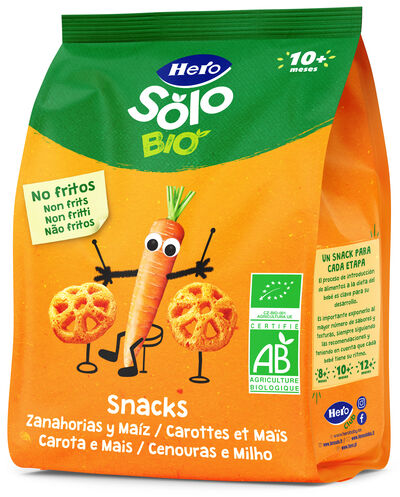 Snack eco Hero Solo zanahoria maíz 40g