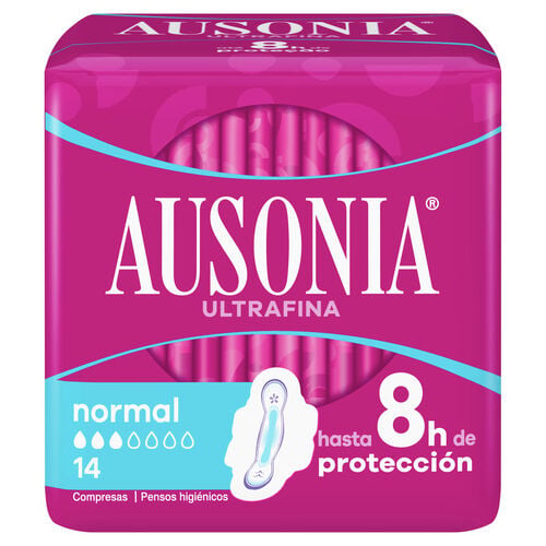 Compresas con alas Ausonia 14 uds normal