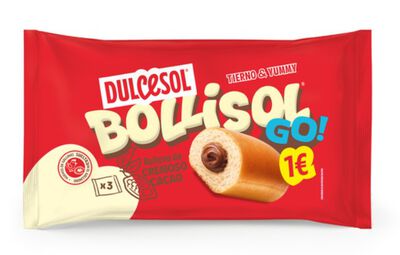 Bollisol Dulcesol bollería relleno de cremoso de cacao 3 unid