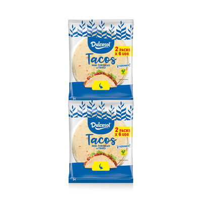 Mini tortillas de trigo para tacos Dulcesol 2x150g