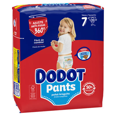 Pañales braga Dodot Pants talla 7 +17kg 23 uds