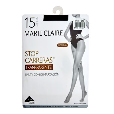 Panty stop carrera 15D Marie Claire talla mediana negro
