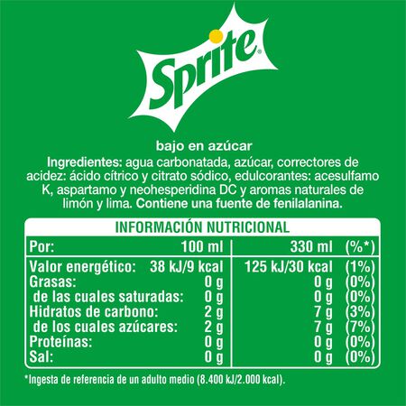 Refresco de lima-limón Sprite lata 33cl