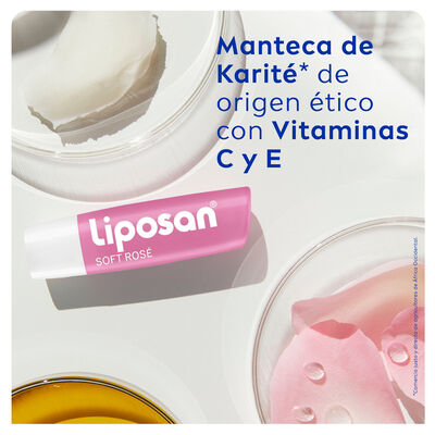 Protector labial Liposan soft rosé 24h hidratación intensa