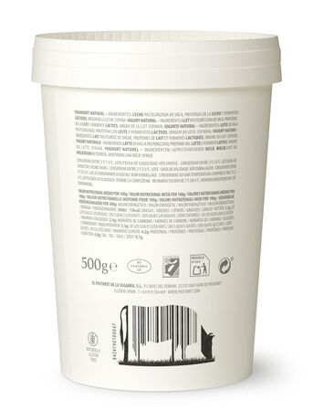 Yogur artesanal de leche de vacas de pasto Pastoret 500g natural