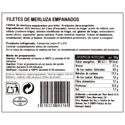 Merluza en filete empanado Mowi bandeja