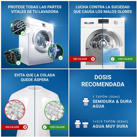 Antical en gel Calgon 750ml contra cal suciedad y malos olores