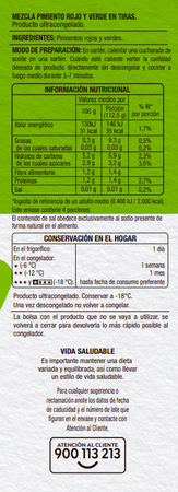 Mezcla de pimientos rojos y verdes Alipende 450g