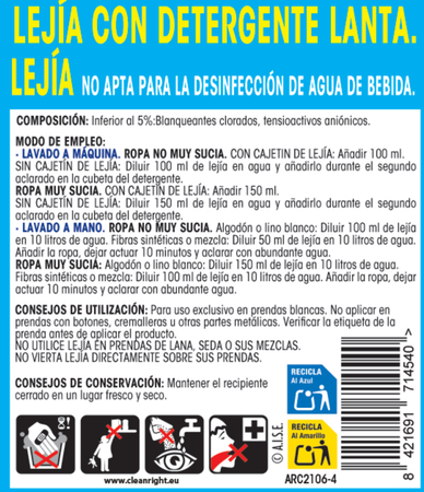 Lej&iacute;a para ropa Lanta 2l densa