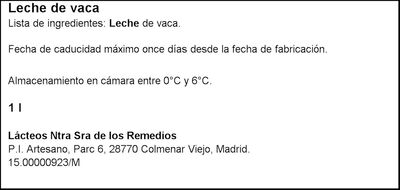 Leche fresca La Colmenareña 1l entera