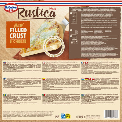 Pizza R&uacute;stica Dr. oetker 505g 5 quesos
