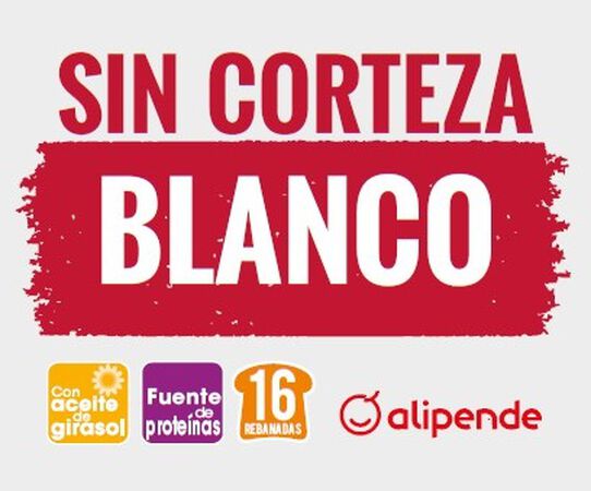 Pan de molde sin corteza Alipende 450g