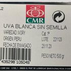 Uva blanca sin semilla bandeja 500g
