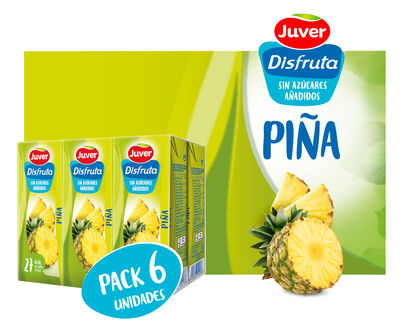 Zumo de piña sin azúcar Disfruta Juver pack 6