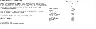 Crema calabacín espinacas y guisantes Knorr 500Ml