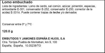 Lomo embuchado España pack de 30g