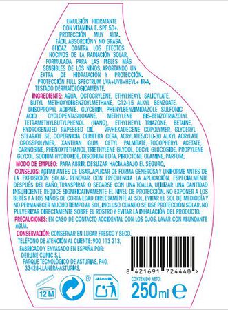 Emulsion solar Bodyplus FPS 50+ niños
