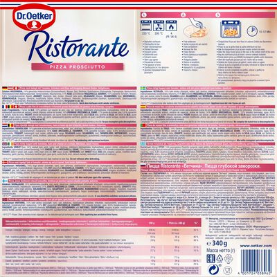 Pizza Ristorante Dr Oetker 340g prosciutto