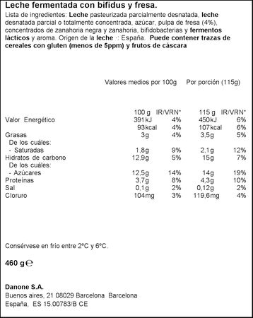 Bífidus Activia cremoso pack 4 fresa