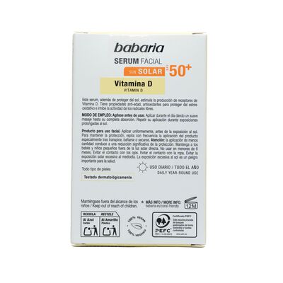 Sérum Solar Facial Vitamina D F-50 30ml Babaria