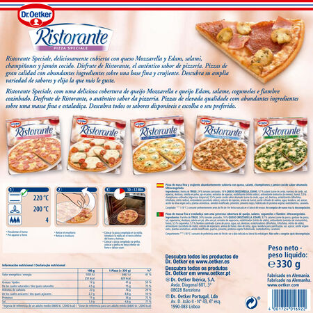 Pizza Ristorante Dr.Oetker 330g speciale