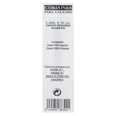 Cord&oacute;n de zapato Achuchonas 2x75cm negro