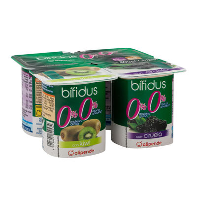 Bífidus Alipende sin azúcar añadido pack 4 ciruelas y kiwi