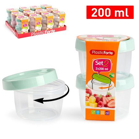Set botes Plasticforte 2 unidades 200ml
