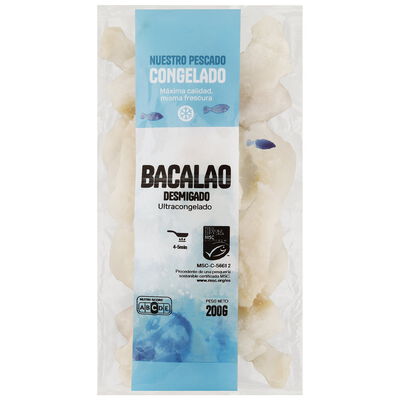 Bacalao al punto de sal en porciones sin piel 400g