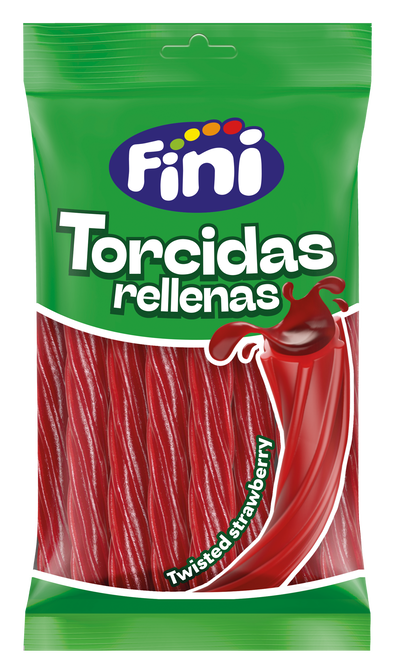 Regaliz Fini 125g torcidas rellenas con zumo de fruta