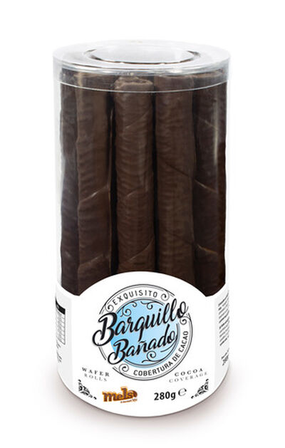 Barquillo bañado en chocolate Mels 280g