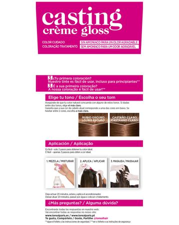 Tinte para el pelo sin amon&iacute;aco Casting Cr&egrave;me Gloss n&ordm; 600 rubio oscuro