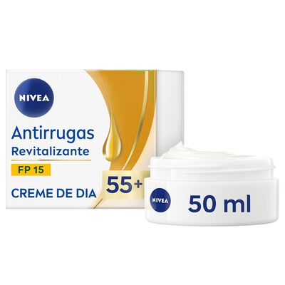 Crema facial D&iacute;a Nivea 50 ml Antiarrugas Revitalizante Fp15 +55