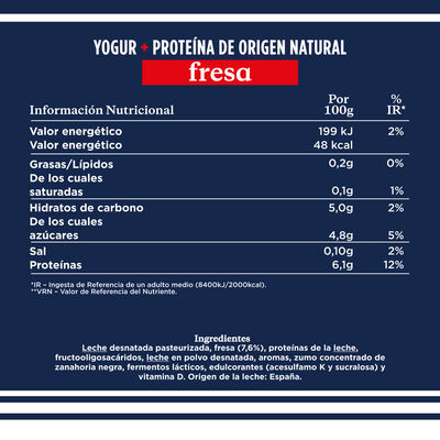 Yogur proteínas Danone pack 4 fresa