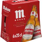 Cerveza rubia especial Mahou 5 Estrellas pack 6 botellas 25cl