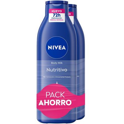 Body milk Nivea 400ml p2 pack ahorro nutritivo 72h