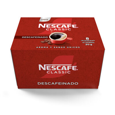 Caf&eacute; soluble descafeinado mezcla intensidad 8 Nescaf&eacute; 10 sobres