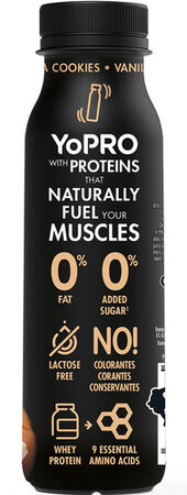 Yogur líquido proteínas Yopro 300g vainilla cookies