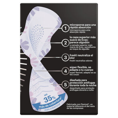 Compresas con alas liberty Evax 9 uds noche