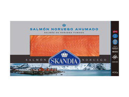 Salmón noruego ahumado skandia 400g