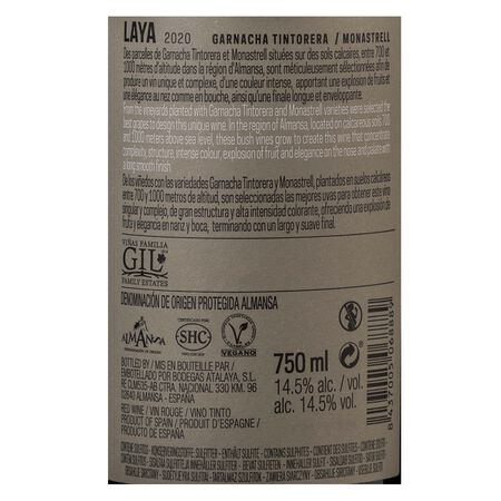 Vino tinto DO Almansa Laya