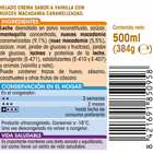 Helado tarrina premium Alipende vainilla macadamia 500ml