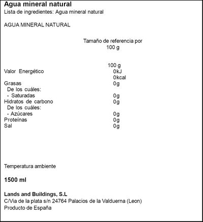 Agua mineral natural Teleno 1,5l