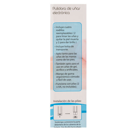 Pulidora de uñas a pilas Tm Electron con dos velocidades